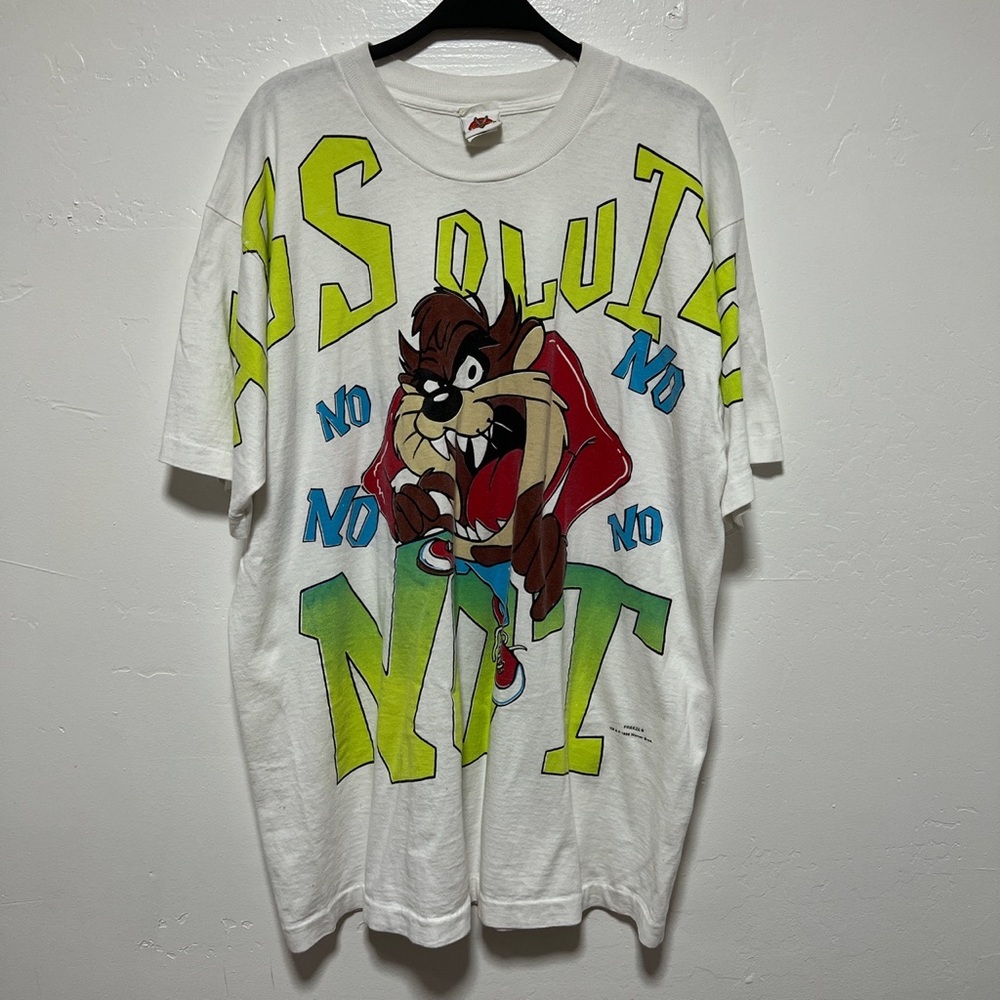 Vintage 1996 Looney Tunes Absolutely Not Taz Devil T-shirt